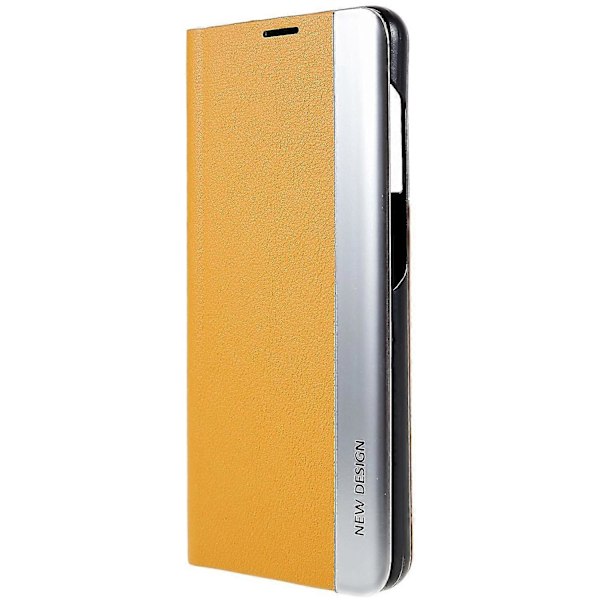 För Samsung S21 Fe Fjärde Generationens Ställ Läderfodral Yellow Style C Samsung Galaxy S21 FE