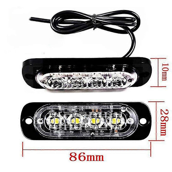 12-24v 12w 4led Keltaiset Sivuvilkut Auton Varoitusvalot Sumuvalot Hätävalot Merkkivalot Led