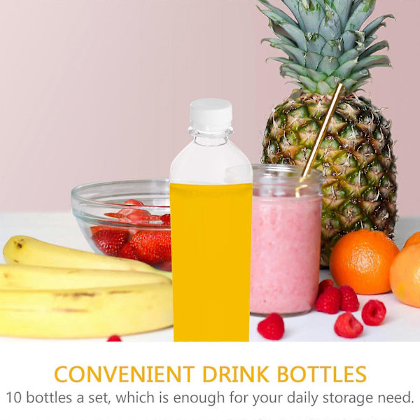 10 st 500ML Juiceflaskor Drickflaskor Kreativa Vattenflaskor (Transparent)
