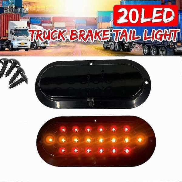 20led E4 Flydende Stop Bremse Blinklys Baglygte Til Lastbil Trailer Rv Par