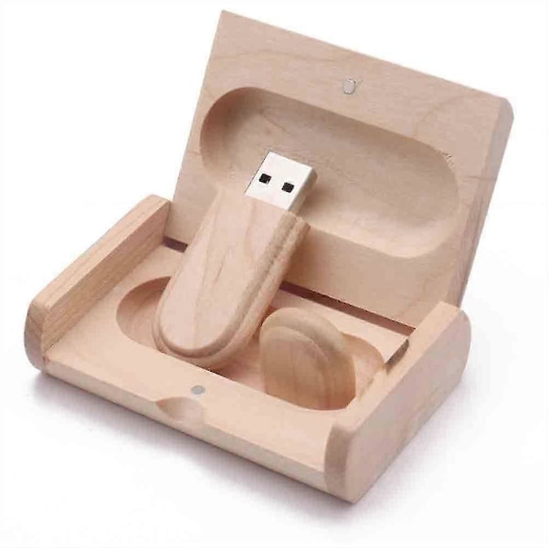 USB Flash Drive 16GB U Disk Memory Stick Ekstern Hukommelse Træ Flash Drive Med Æske Bærbar U Dis