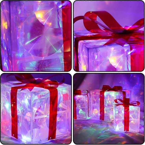 Julklapp Ljusbox LED Ljus Julbox Dekorationer B