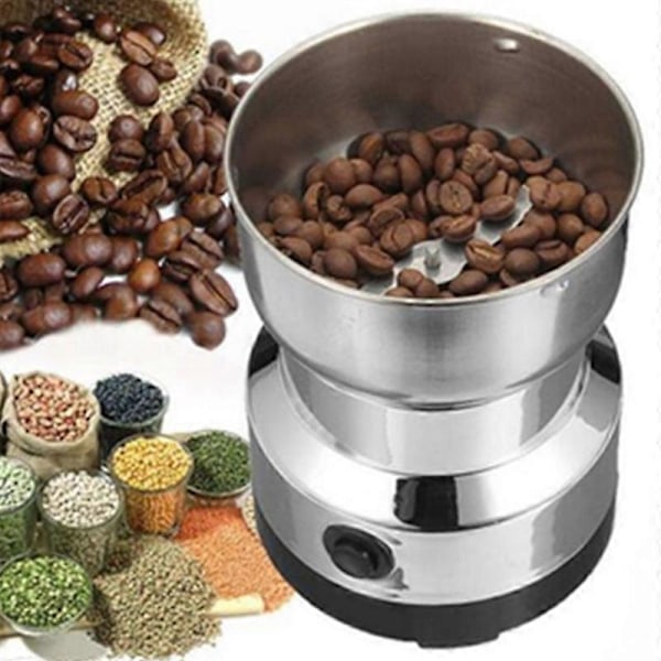 Elektrisk kaffekvern Multifunksjon Rustfritt Stål Kraftig Ett-Trykks Kontroll Krydder Nøtter Kvern for Hjemmet