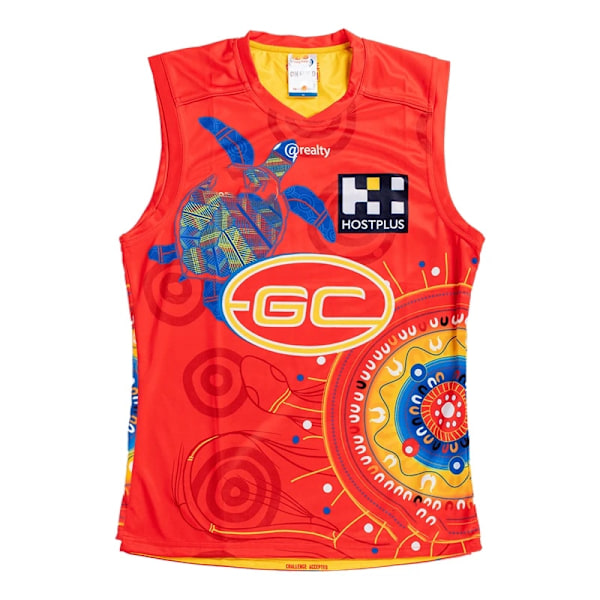 2021 Gold Coast Suns Herr Indigenous Guernsey Sporttröja S-3XL S