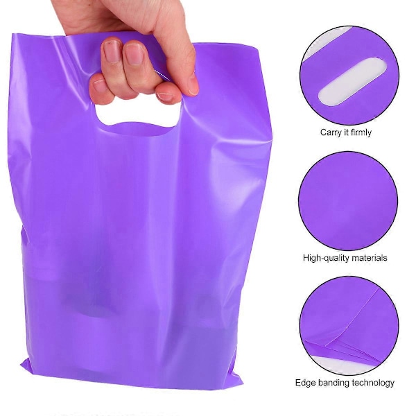 100 STK Festpose Plastik Gave Slikpose Madopbevaringspose Kreativ Flad Lomme