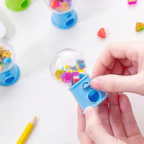 Mini Frugt Gashapon Viskelæder Maskine Viskelæder Dispenser Børn Papirvarer Skoleartikler Børnegave