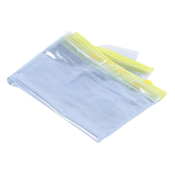 5 st Vattentäta Transparenta Plastfickor A4 Dokument Papper Dragkedja Mappar