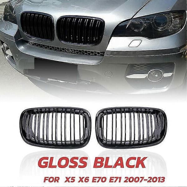 X5 X6 Grill, Dobbelt Linje Grill Til 2007-2013- X5 E70 X6 E71 (abs G Grill, 2