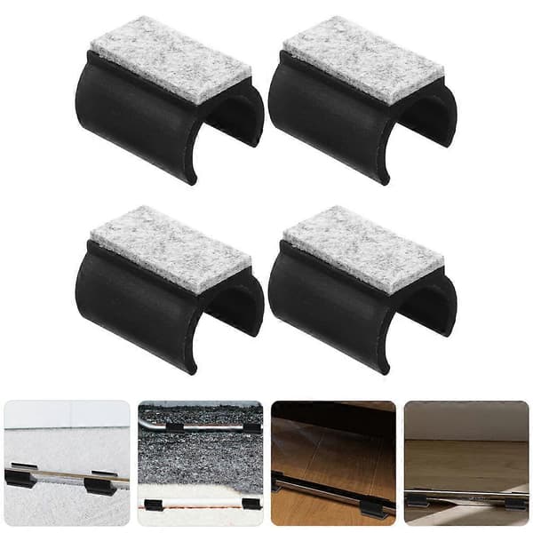 4 stk. Stollebensputer Filt Stoleputer Gulvbeskyttere U-formede Stoleputer