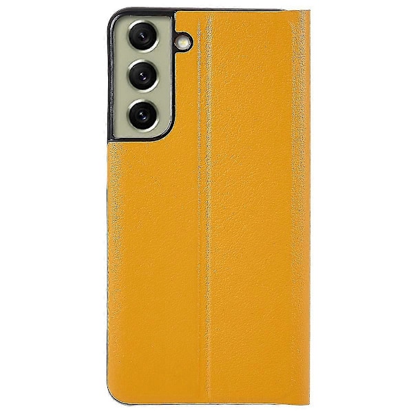 För Samsung S21 Fe Fjärde Generationens Ställ Läderfodral Yellow Style C Samsung Galaxy S21 FE