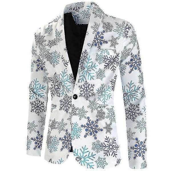 Juleblazere til mænd, afslappet juleblazer med én knap COLOR 3 M