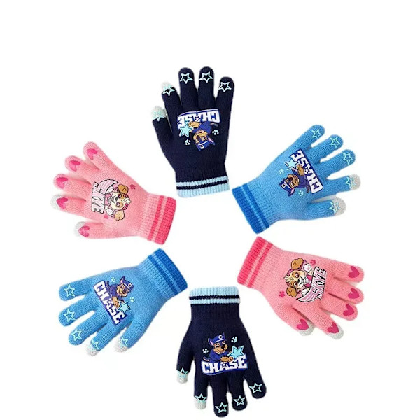 Paw Patrol Handskar Flickor Pojkar Höst- och Vinterhandskar Skye Everest Chase Halkfria Andningsbara Handskar Julklapp Navy blue