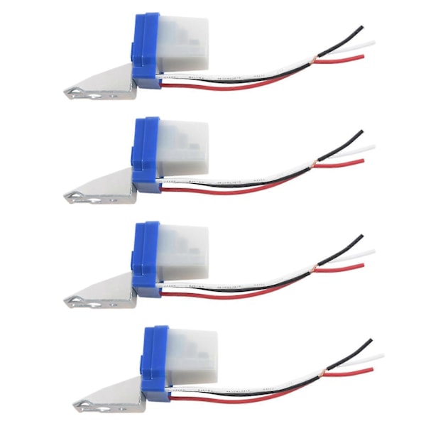 4x AC/DC 12V 10A Automatisk Lampekontakt Lysfølerkontakt