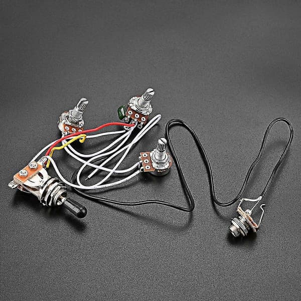 Elektrisk Guitar Ledningsnet Kit 3-vejs Toggle S 2 Volume 1 T 6,35 mm Output Til Lp Electri