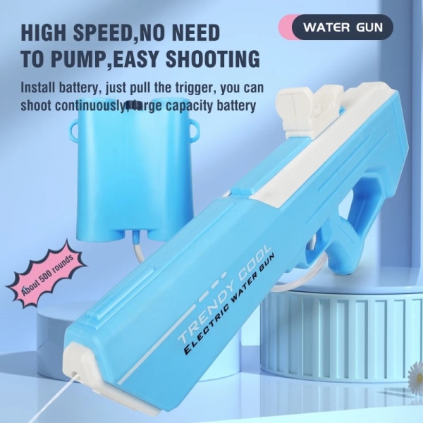 Sommer Ny Elektrisk Vandpistol Legetøj Automatisk Soaker white