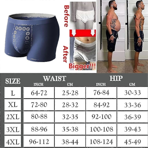 3 kpl Eft Energy-field-therapy miesten alusvaatteet, Energy Field Therapy miesten alusvaatteet Energy Field Therapy miesten housut Black L