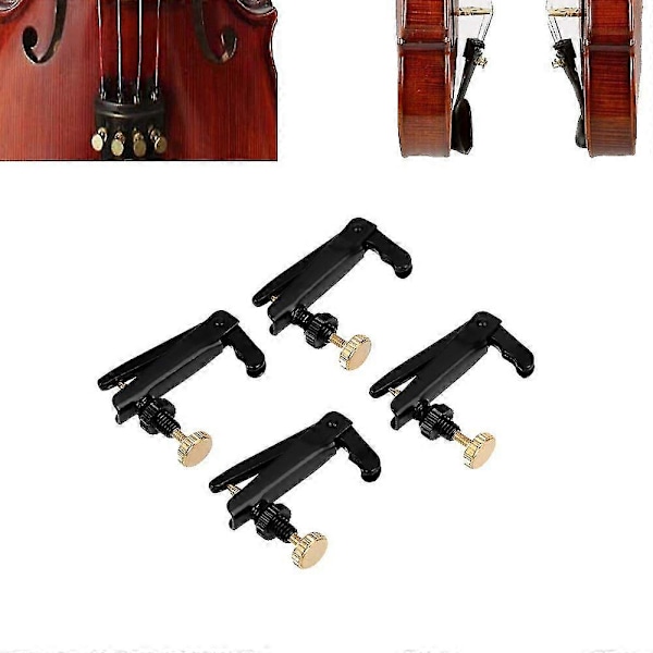 4 st Finstämmare för Violin med Kopparpläterade Skruvar Kompatibla med 3/4 4/4 Storlek Violintillbehör