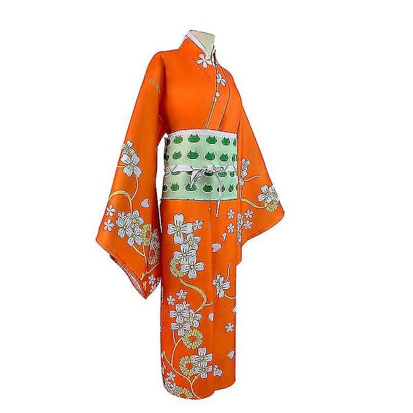 Kostymer Danganronpa Saionji Hiyoko Cosplay Kostyme Goodbye Despair Hiyoko Saionji Kimono Dress Kvinner&amp;#39;s Parykk Og Hodeplagg Høy Kvalitet S