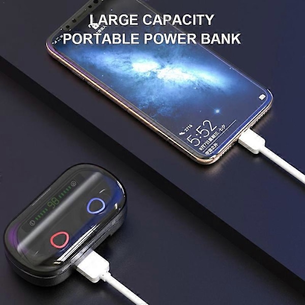 V10 LED Display Trådløs Bluetooth-kompatibel 5.0 In-Ear Høretelefon Touch Kontrol Headset