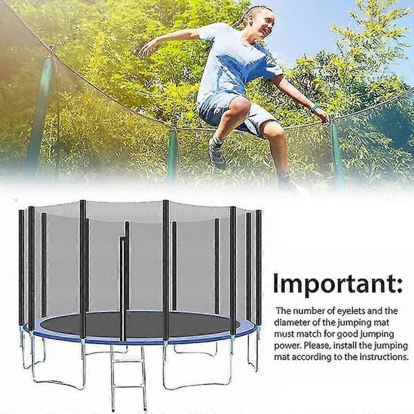 8ft Väderbeständig Rund Trampolin Ersättningsmatta Hoppduk Trädgård Elastisk Studsmatta För