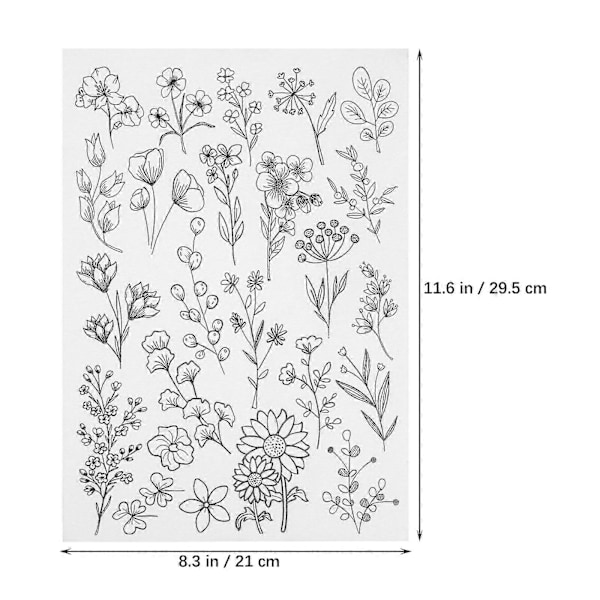 2 ark broderimønstre stabilisatorer vannløselig stoff backing broderi blomstermønstre stensiler