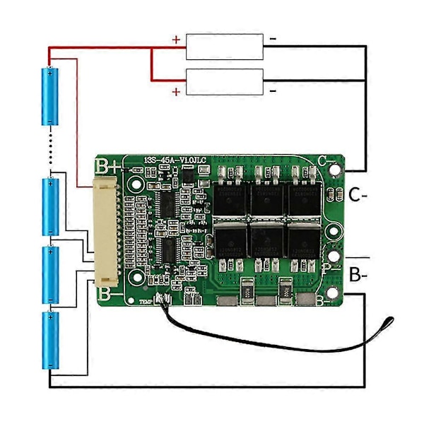 Litiumakku Balansoitu BMS 13s 48v 15a 20a 30a 18650 Pakkausten Lataus Pcb Pcm Sähköpyörälle/Pankki Sola