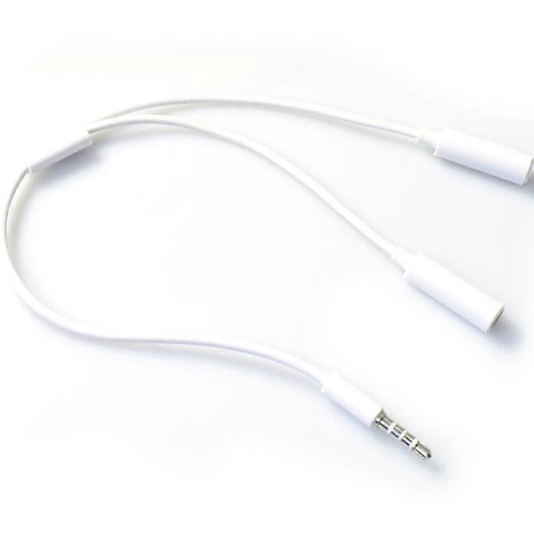 3.5mm Audio Musikk Splitter Kabel Øretelefon Hodetelefon Adapter 1 Hann til 2 Hunn