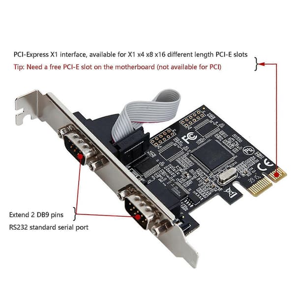 Pcie Til Serielle Porte Rs232 Interface Pci-e Pci Kort Adapter Industriel Kontrol Computer Udvidelse Ca