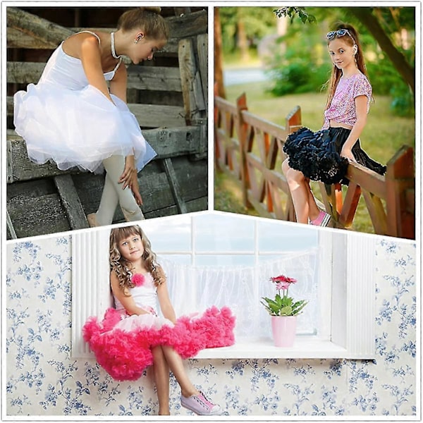Elastisk Chiffon Underskjørt for Kvinner Puffy Tutu Tyllskjørt Prinsesse Ballett Dans Pettiskjørt S-2xl Style1 S