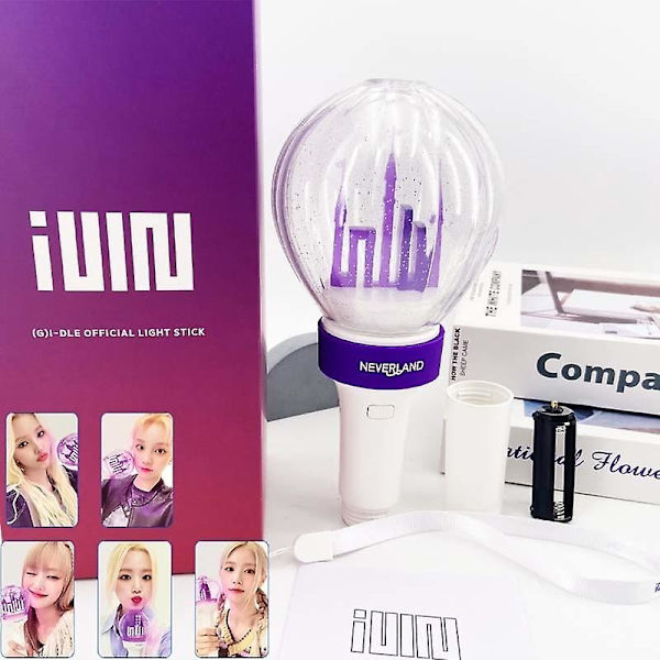 Ny Kpop Gidle Lightstick Ver.2 Korea (g)i-dle Light Stick Version 2 1 Castle Koncert Lampe Fest Flash Med Fotokort Gave ver.1 with 5cards