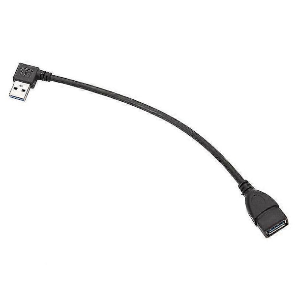 Usb 3.0 Vinkel 90 Graders Förlängningskabel Hane Till Hona Adapter Sladd Data Vänster