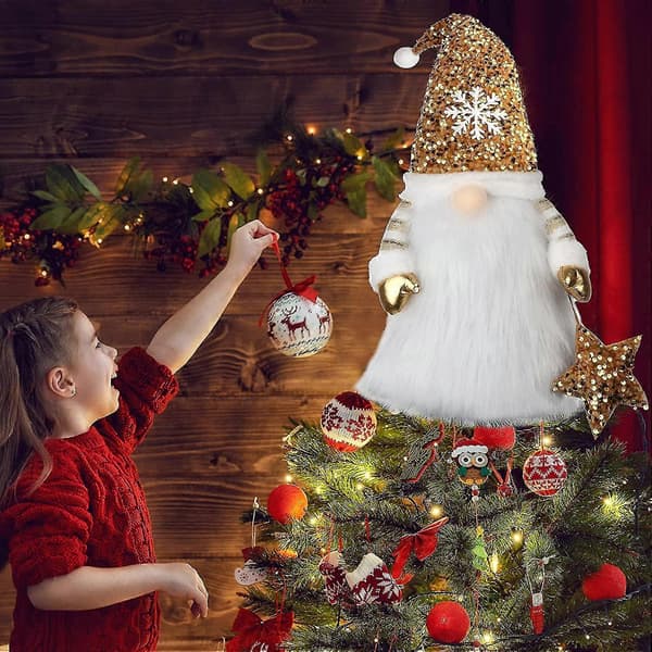 Jule Gnome Trætop - Store Jule Gnome Hat Toppers - Vinterferie