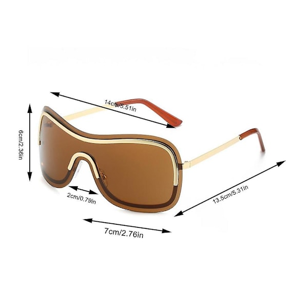 Solbriller Shades Oversized Solbriller For Kvinner Bærbare Wrap Around Shield Solbriller Sykling Kjøring Fiske Solbriller For Style 3