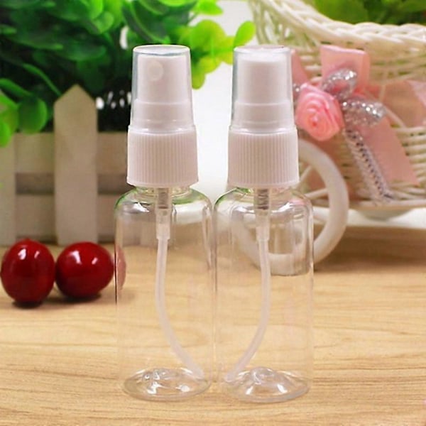 30ml Sprayflaska Läcksäker Transparent Plast Liten Påfyllningsbar Vätskebehållare för Emulsion