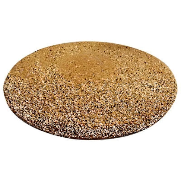 Modern Enkel Matta Tjock Rund Områdesmatta Vardagsrum Gungstol Golvmatta Plysch Mjuk Sovrum Sängmatta Heminredning Khaki L Diameter 100cm
