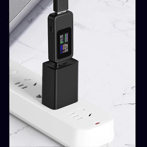 Farvedisplay USB-tester 0-6.5a Strøm 4-30v Voltmeter Overvågning Tidsvisning Mobile Powers Detec