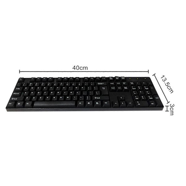 K1800 Trådbundet Tangentbord 104 Tangenter Fullstor Ergonomiskt Tyst USB Kontor Dator PC Tangentbord för Windows för Mac för OS