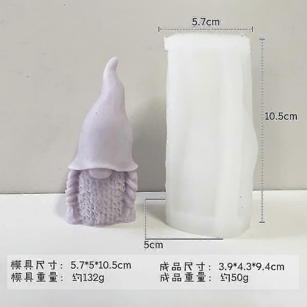 3D Silikone Lysform Julemand Julelys DIY Fremstilling Sæbeform B