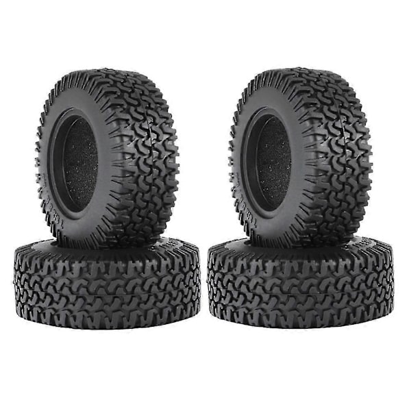 4 stk. 76mm 1.55 Metall Beadlock Felg Gummidekk For 1/10 Rc Crawler Bil Axial Yeti Jr Rc4wd D90