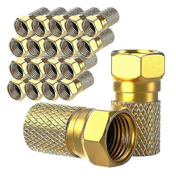 20 Stycken F-kontakt 7 Mm Skruvbar Koaxial Antennkabel Koaxial Satellitkabel, System, sat