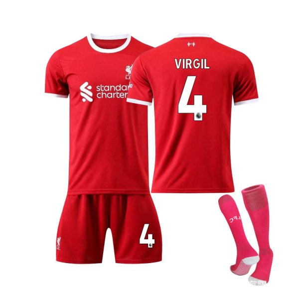 23-24 LIVERPOOL HOME #4 VIRGIL SHIRT TRAINING KIT 20