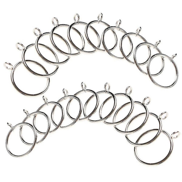 80 stk. gardinringe, 38 mm indvendig diameter jern gardinringe hængende ringe til gardiner og stænger