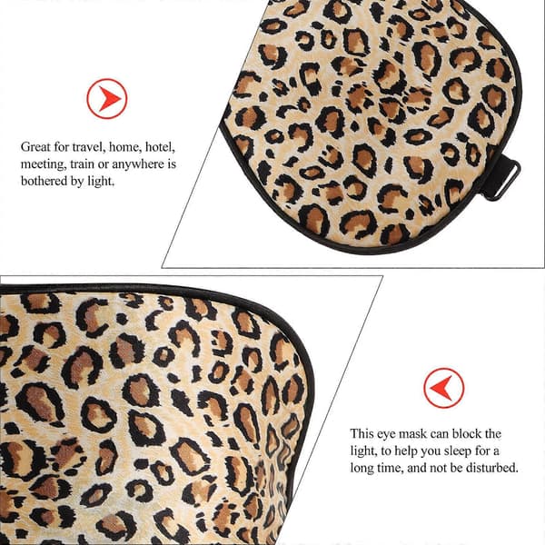 1 st Justerbar Sovmask Siden Leopard Design Skuggande Ögonbindel