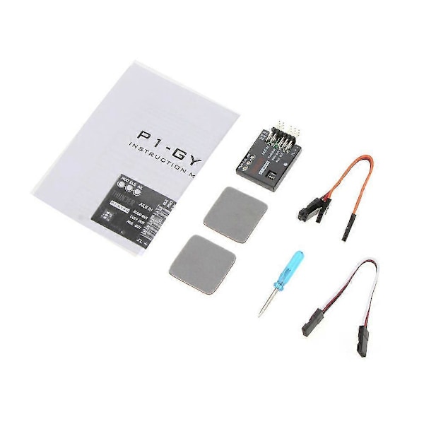P1-gyro 3-akset Flight Controller Stabilisator System Gyro Til Fast Flyvende Vinge Sort