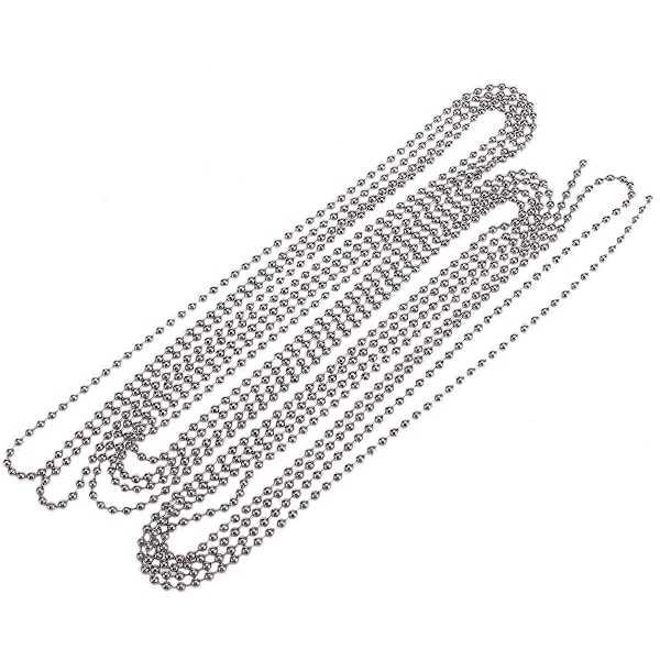 3 meter lang kulekjede 3,2 mm diameter med 10 matchende koblinger