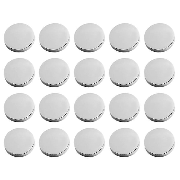 20 st Metallknappar för Kappa Platt Knapp Knapp för Sömnad Kostym Dekorativa Knappar (Silver)