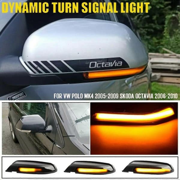 LED Bakspejl Indikator Blinklys Dynamisk Blinklys Til Mk4 9n 2005-2009 Til Octavia Mk2