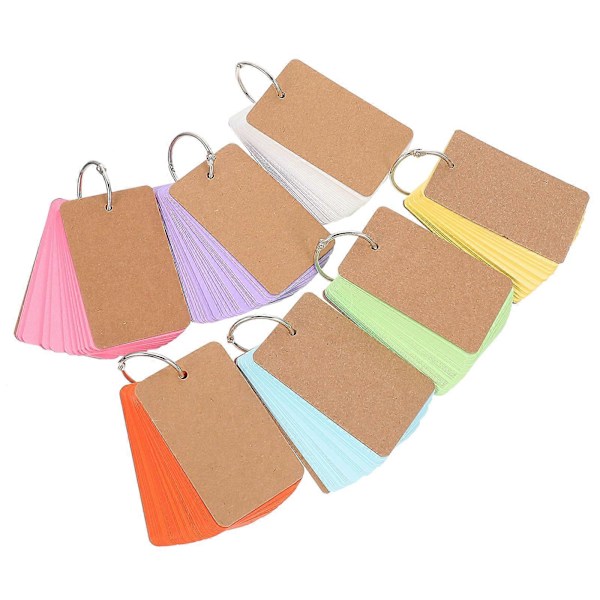 7 Set Handmålning Kort Blank Memo Kort DIY Memo Bok Lösblad Anteckningsblock