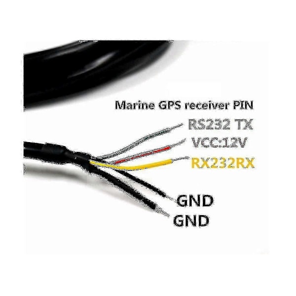 2024 Rs232 GPS Marin GPS-mottagarantennmodul NMEA 0183 Hastighet 4800 Spänning 12V Kabel är 5