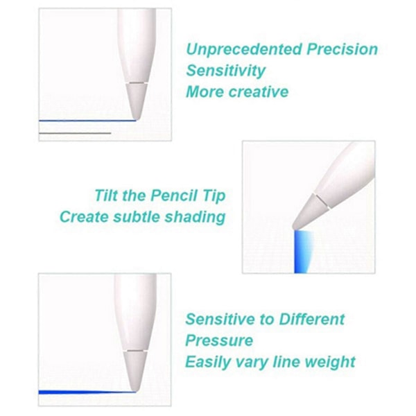10 stk. Passer til Blyant Generasjon/Andre Generasjon Ipad Stylus Erstatningspenn Tupp Stylus Pr